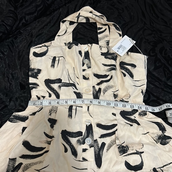 Women’s sleeveless cross back linen Romper dress NWT - Picture 10 of 14